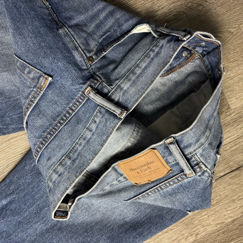 Abercrombie & Fitch‎ Classic Straight Jeans Mens 32x29.5 Button Fly Med Wash Y2K - Picture 13 of 13